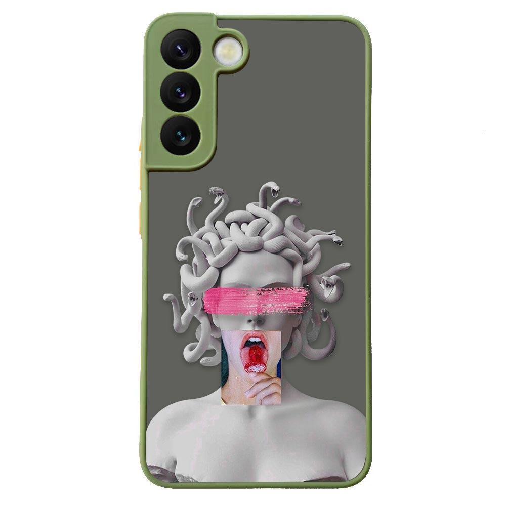 Vintage Classic Art Mona Lisa Shockproof Matte Phone Case For Samsung Galaxy S22 Ultra S21 S20 FE S10 S9 S8 S10E Plus 5G Cover