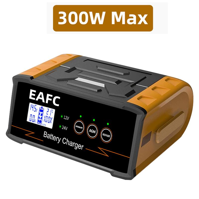 

30A Автомобильное зарядное устройство для аккумулятора 12 В 24 В 400 Вт/300 Вт Старт-стоп мотоциклетное зарядное устройство для ремонта свинцово-кислотных сухих и влажных аккумуляторов AGM