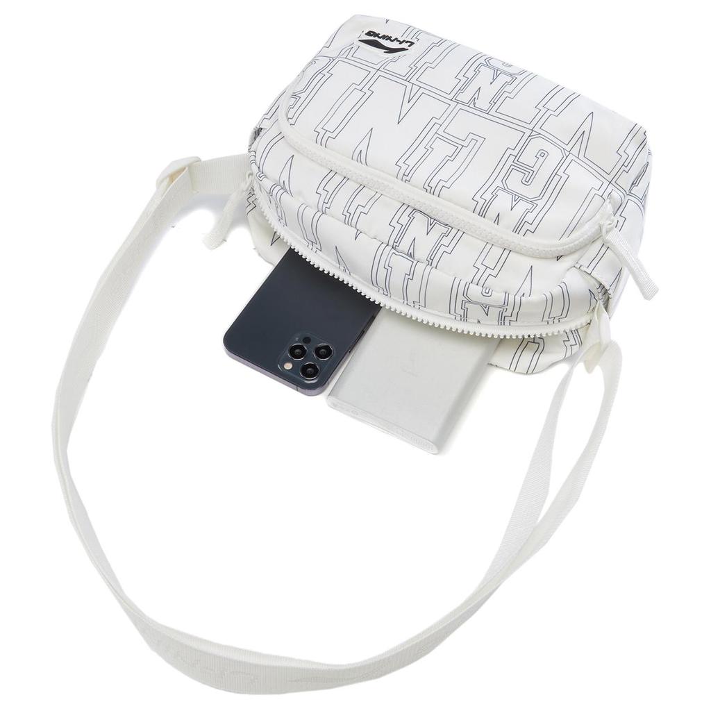 New LiNing Polyester Shoulder Bag, Crossbody Bag Unisex Ivory ABDU203-4