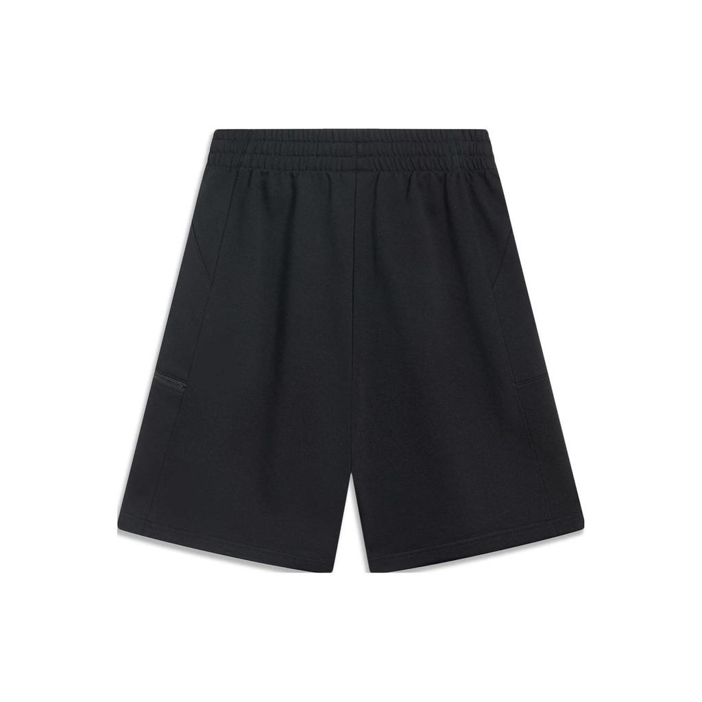 Li-Ning China Culture Series Letter Print Straight Sports Shorts Men Bottoms Black AKST417-2