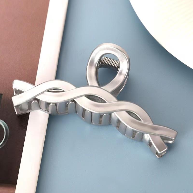 

3,94 дюйма Креативная заколка для волос Твист 8 Заколка для укладки волос Однотонная Модная лента Заколка для волос Заколка-корсет