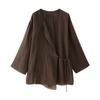 Kaslead New Arrival Women's Clothing Fashion Style Kimono Cross Outwear Casual Pants 6078572 5057572