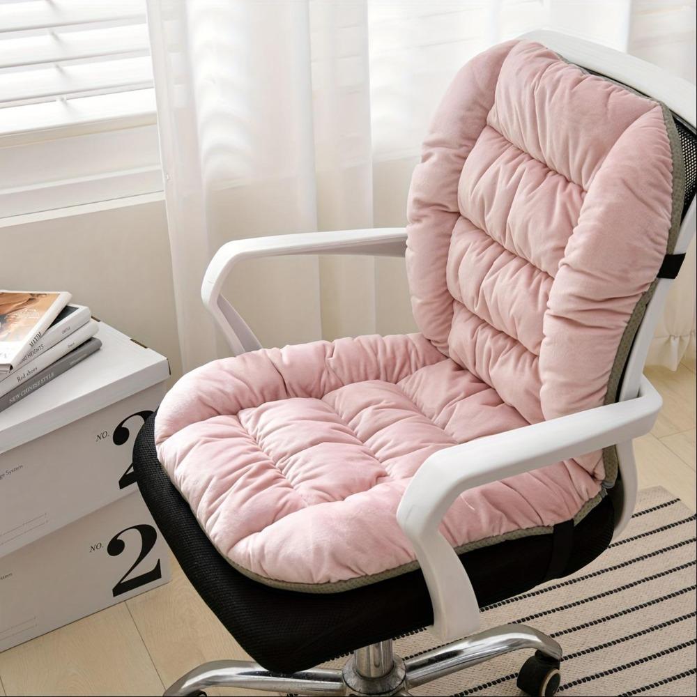 

Эргономичная подушка для офисного кресла со встроенной спинкой - толстая, моющаяся полиэстеровая подушка для сиденья для комфорта и поддержки, идеально подходит для дома или столовой