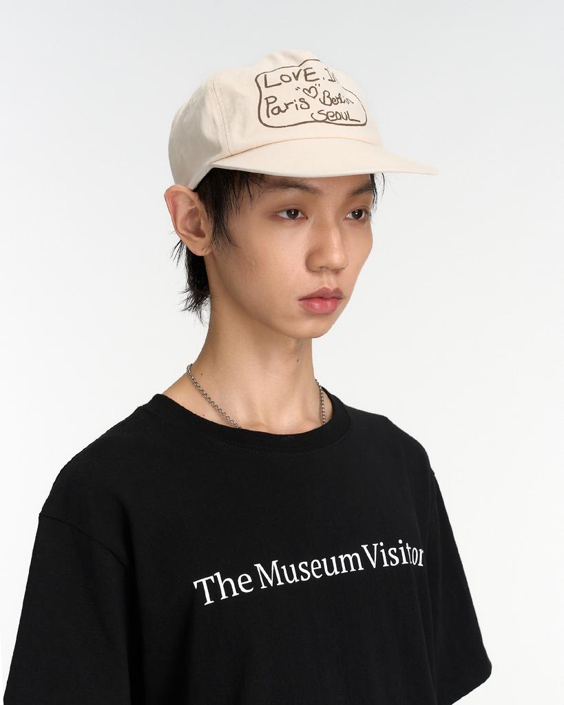 THEMUSEUMVISITOR Love In Washed Ball Cap (Ivory)