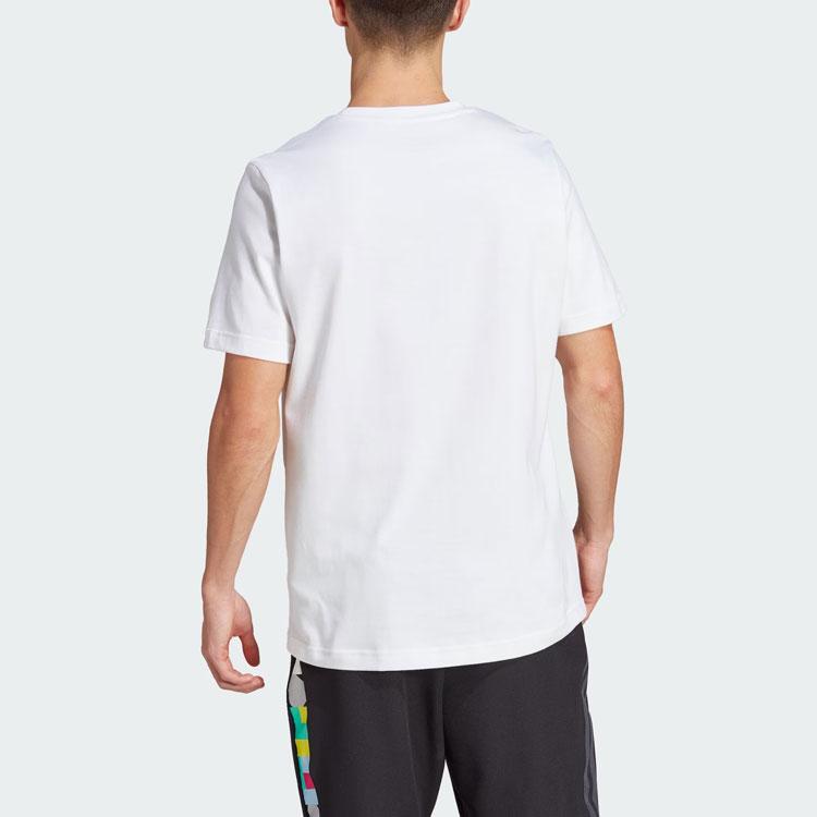 Adidas Manchester United Designer Collaboration Football Culture Casual Sports Short Sleeve T-Shirt Men Tops White HY4734