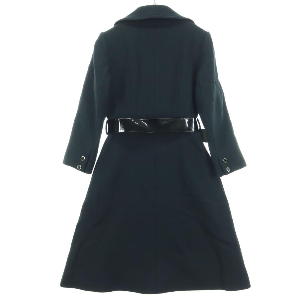 Nina Ricci Long Sleeve Double Breasted Wool Coat 9 Black Women Used