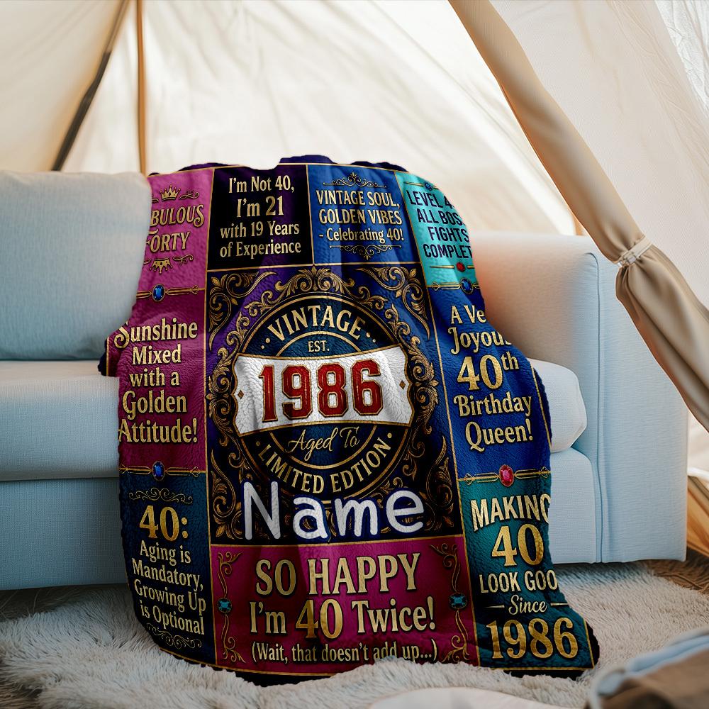 Outdoor Customize Blanket Celebrate Your Milestone Birthdays With Style Perfect For Travel Camping Picnics And More Soft Comfortable And Lightweight
