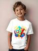 Funny Six Seven 67 Meme T-Shirt for Kids 7 Years Old Birthday Party Gifts Summer Short Sleeve Tees Crew Neck Children's Clothing