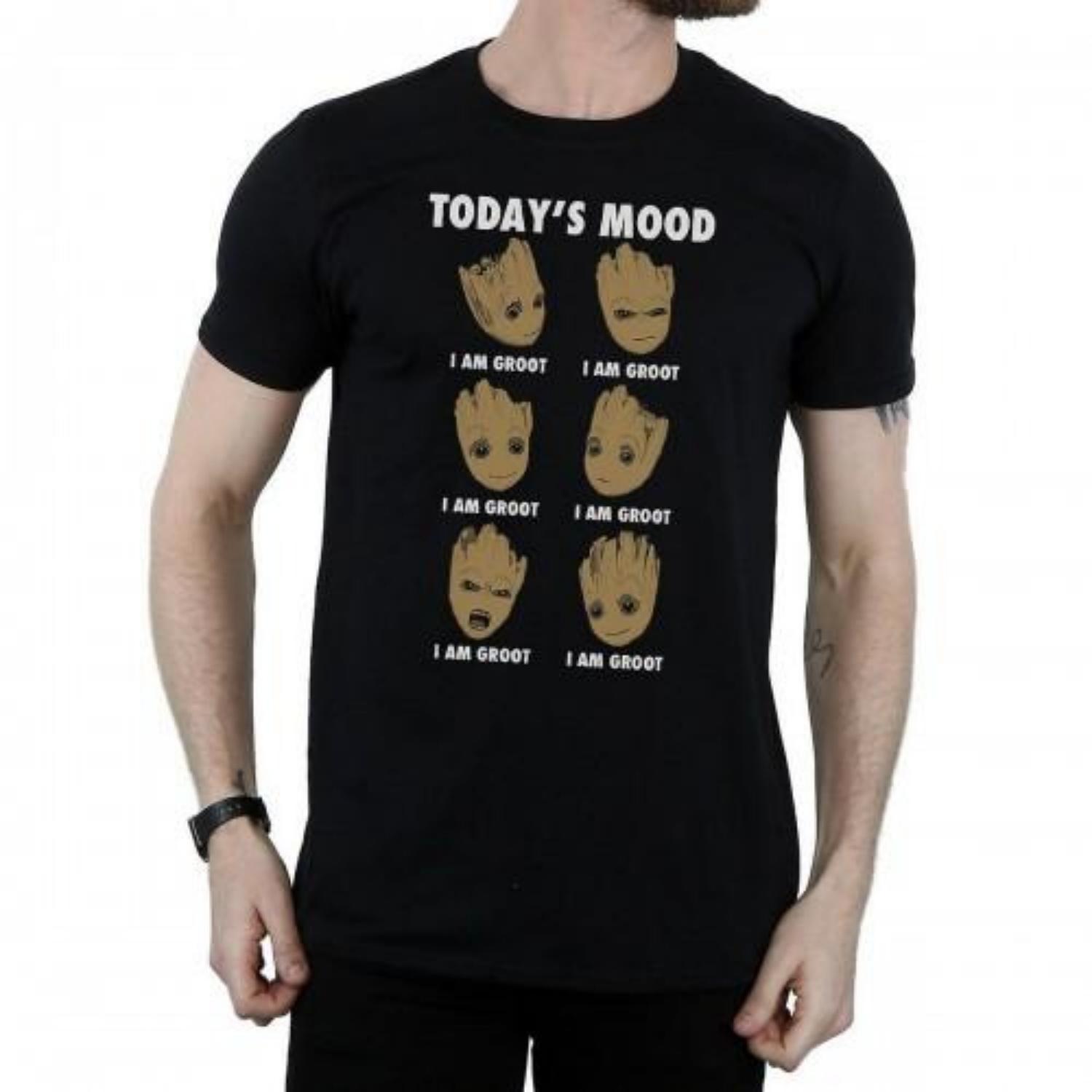 Guardians Of The Galaxy Mens TodayÂ´s Mood Baby Groot Cotton T-Shirt XXXXL