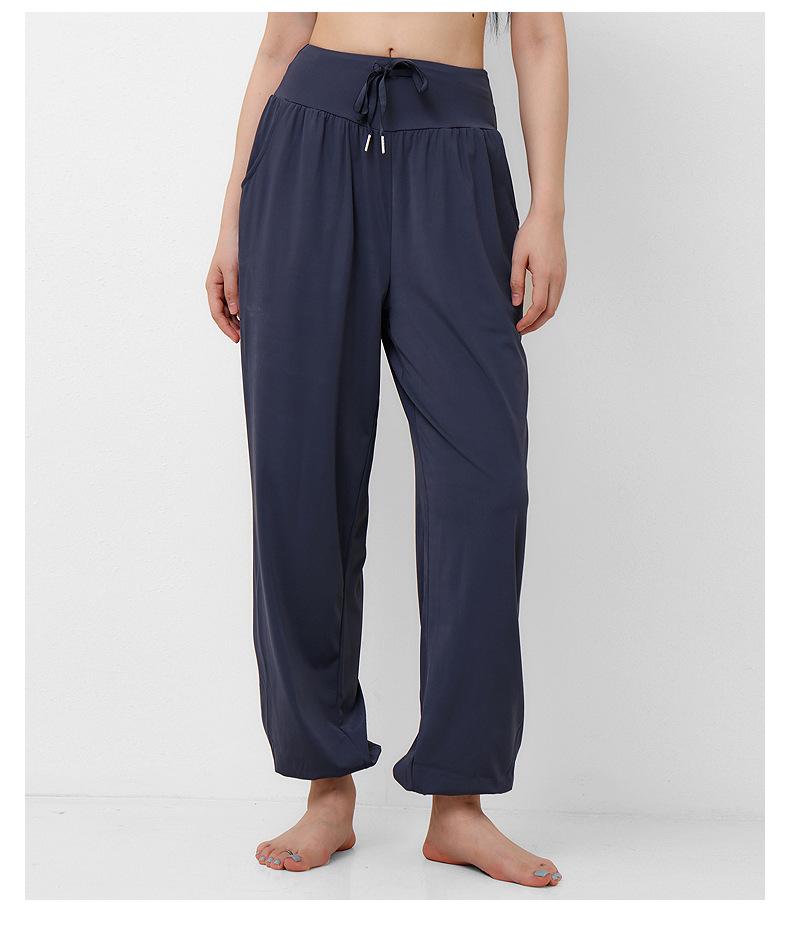 Pantalon de survêtement évasé à jambes larges pour femme, d'été, à séchage rapide, pour yoga et course à pied