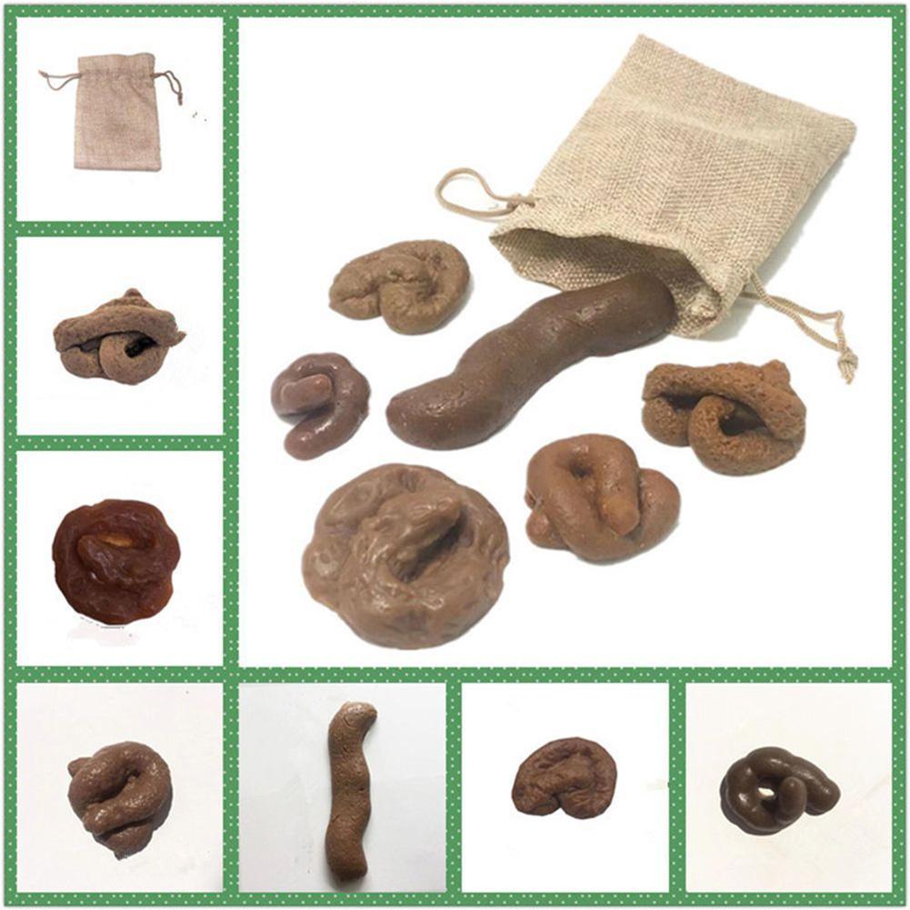 6Pcs/Set Soft Poop Simulation Poop Poop Toys Funny Toy Simulation Poop Poop Toys Realistic Dog Poo Model for April Fools Day