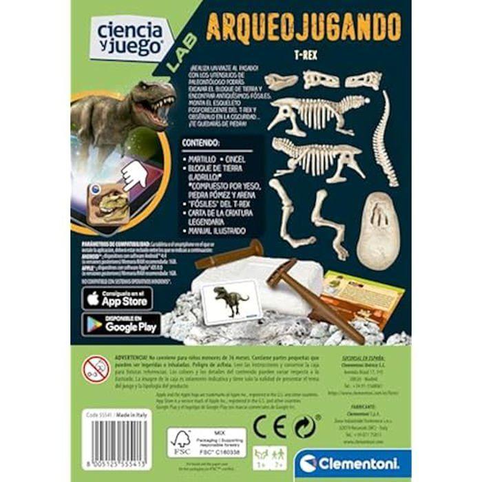 Jeu Scientifique - CLEMENTONI - Archéoplay T-Rex - Phosphorescent - Multicolore - À partir de 7 ans