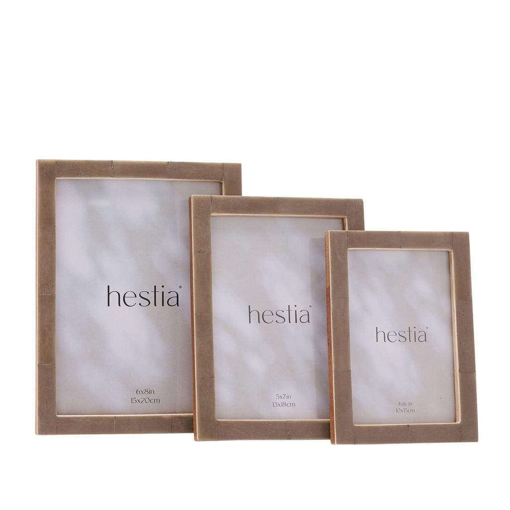 Hestia Thin Grey Stained Bone Photo Frame 5 x 7