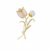 Mori-Style Tulip Brooch: Elegant Women's Floral Pearl Pin – A Chic Corsage Gift Accessory