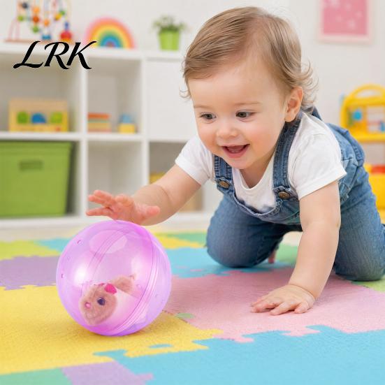 Outdoor Play Animal Toy Electric Automatic Rolling Hamster Ball, Ball with Plush Rabbit Inside, Simulation Interactive Toy, Gift for Toddlers