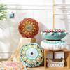 45Cm Floor Pillowcase Round Bohemian Floral Moroccan India Cotton Pillow Cover Pouf Home Decor Sofa Window Hotel Cushion Cover