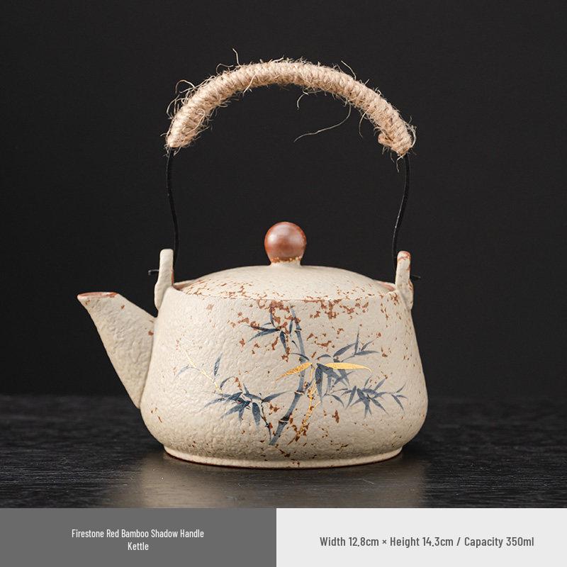 Flint Red Bamboo Xi Shi Teapot Set with Filter & Fairness Cup