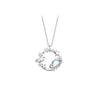 Romantic Chain Necklace with Silver Planet Pendant, Neck Accessories