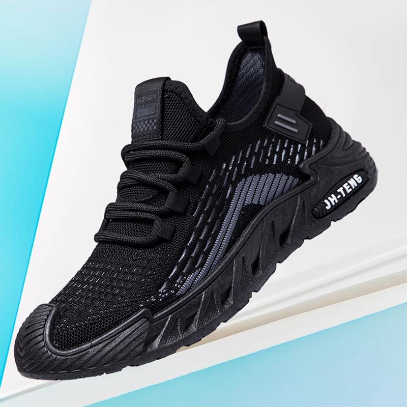 2025 Men s Trendy & Versatile Flyknit Breathable Casual Autumn Shoes 41 чёрный