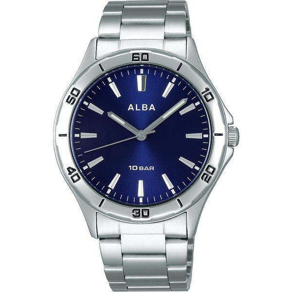 SEIKO ALBA AQPK411 Blue Dial Stainless Steel Band 10 ATM Water-Resistant for Price Men's WatchPerfect