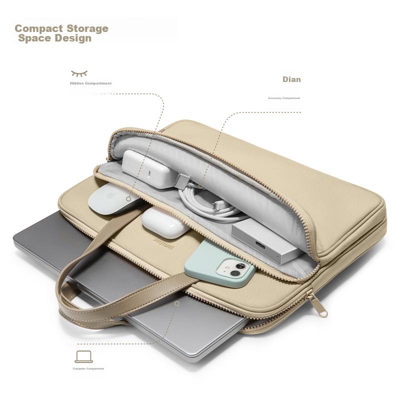 Tomtoc Laptop Bag Handheld 14-Inch Simple Business Briefcase for Women, Suitable for Apple MacBook Pro/Air