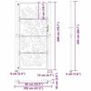 VidaXL Porte de jardin acier résistant aux intempéries design vagues, porte de clôture, porte extérieure, porte en métal, 4100978