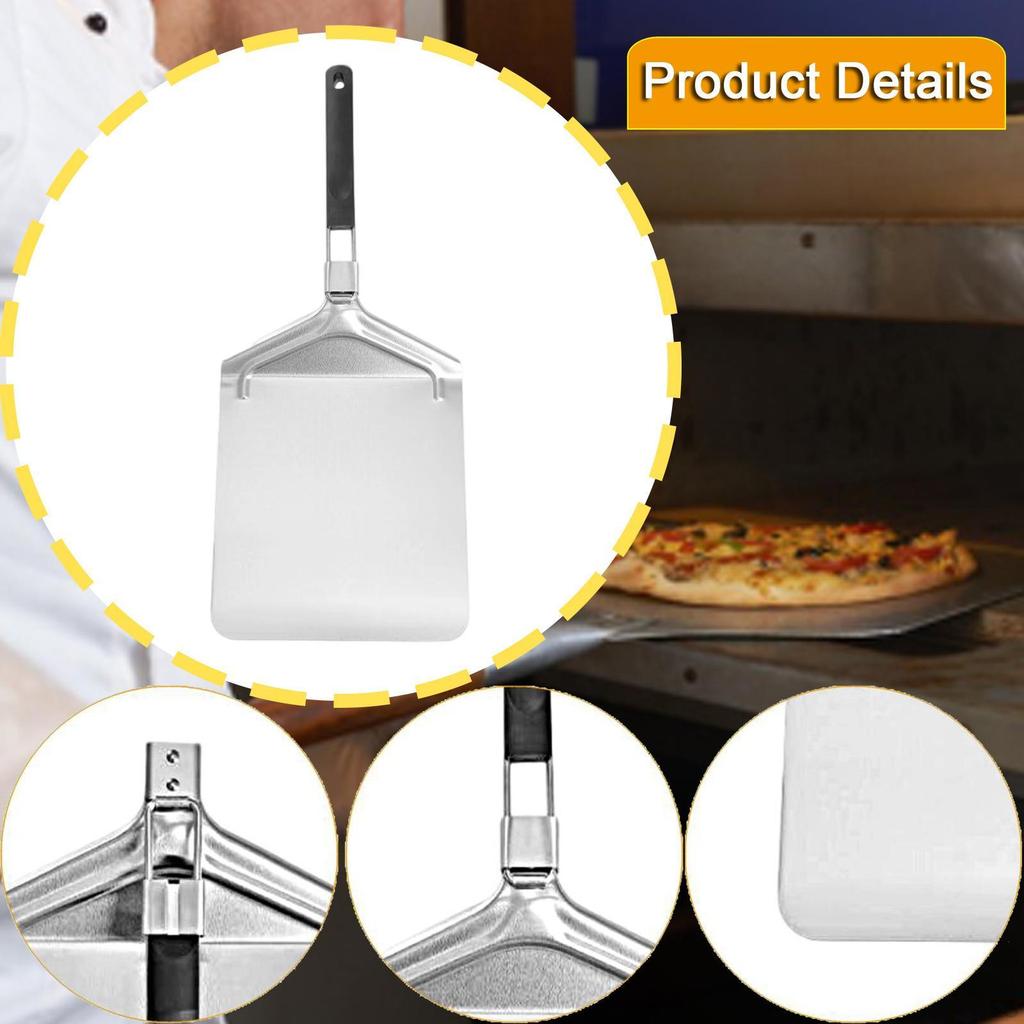 Folding Pizza Peel Handle Versatile Portable Easy Storage Turner Paddle for Omelette