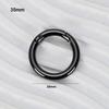 Black O-Ring Buckles Clips Zinc Alloy Round Push Trigger Snap Hooks Plated Gate Spring Carabiner