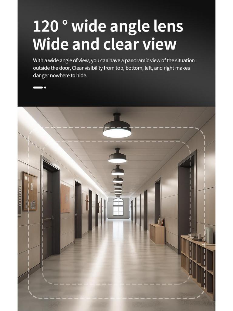 Tuya Smart WiFi Electronic Peephole Doorbell: Wireless Graffiti Camera with Remote Control.