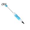 Handmade Pen Kits DIY Beadable Pen, Colorful Fancy Beaded Crafting Ballpoint Rainbow Gradient Pens Gift for Students, Party Favors, Creative