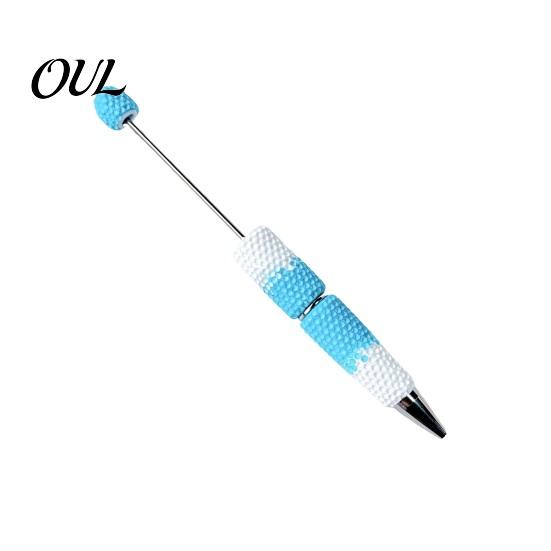 Handmade Pen Kits DIY Beadable Pen, Colorful Fancy Beaded Crafting Ballpoint Rainbow Gradient Pens Gift for Students, Party Favors, Creative