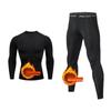 Schnelltrocknender Sportanzug für Herren: Langärmlige Lauf- und Basketballtights mit Fleece für Herbst/Winter.
