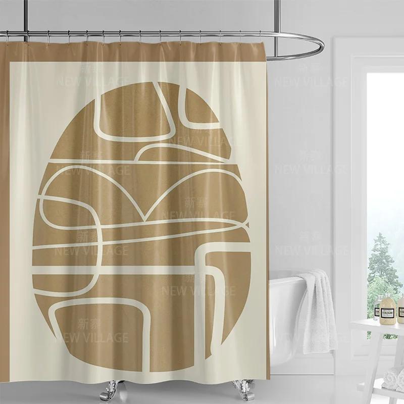 Abstrakcyjna Zasłona Prysznicowa z Graffiti Można Prać w Pralce Odporna na Wycieranie Nordycka Dekoracyjna Zasłona Prysznicowa do Rodzinnej Łazienki 180x200