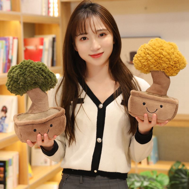 Fun Pot Series Plush Lucky Bamboo/Dragon Beard Tree Plants Stuffed Plushies Toys Soft Decor Doll Money Tree Potted Pillow