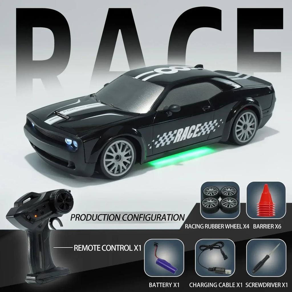 Non-Toxic 1/20 Rc Car 4Wd Remote Control High-Speed Off-Road Vehicle Drift With Led Light Children Electric Racing Toys For Kids Children Gifts