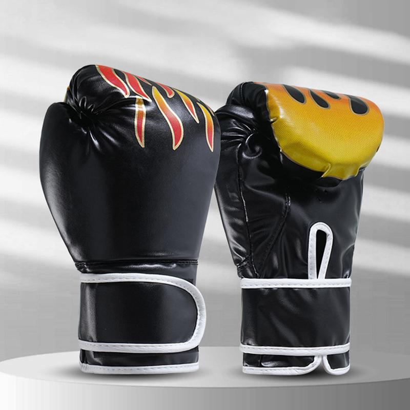 1 Çift Boks Eldiveni Yetişkin Kadın Erkek Boks Sanda Eldivenleri Unisex Boks Antrenman Egzersiz Deri Eldivenler Spor Koruma Eldivenleri