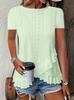 1116 European and American summer new women's fashion large size fashion asymmetrical ruffle hem short sleeves