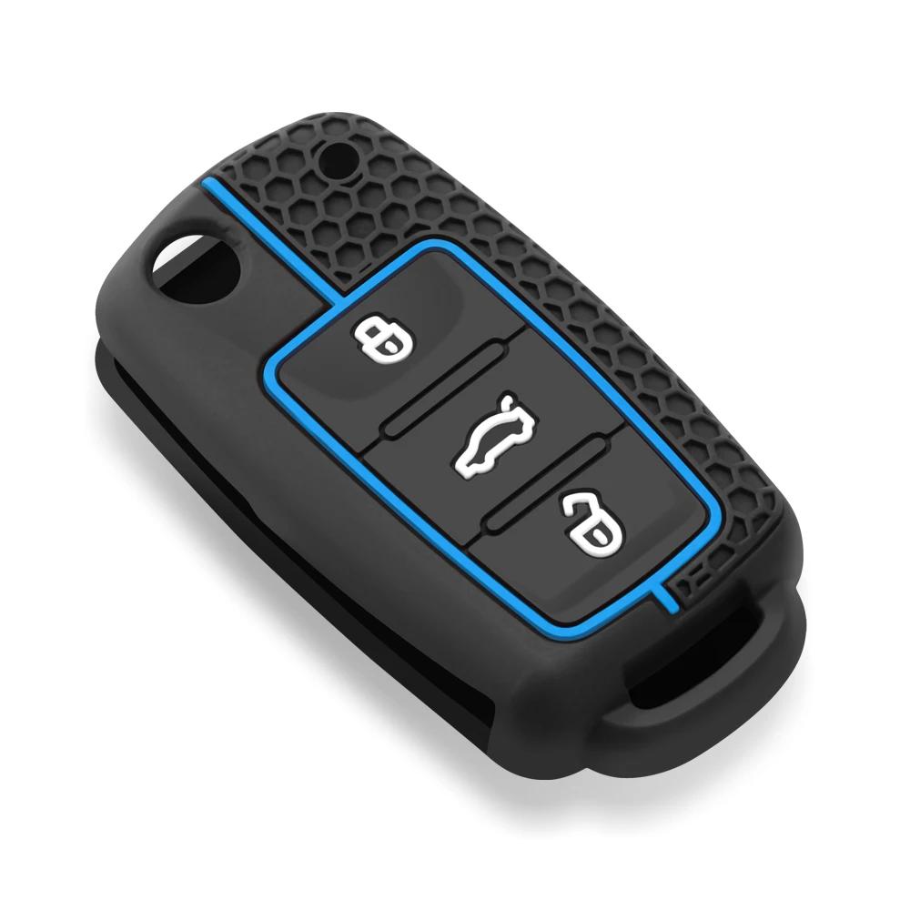 Protect Car Key Shell For Volkswagen Polo Passat B5 Golf 4 5 6 Mk5 Mk6 Eos Bora Beetle Tsi New Silicone Cover Case