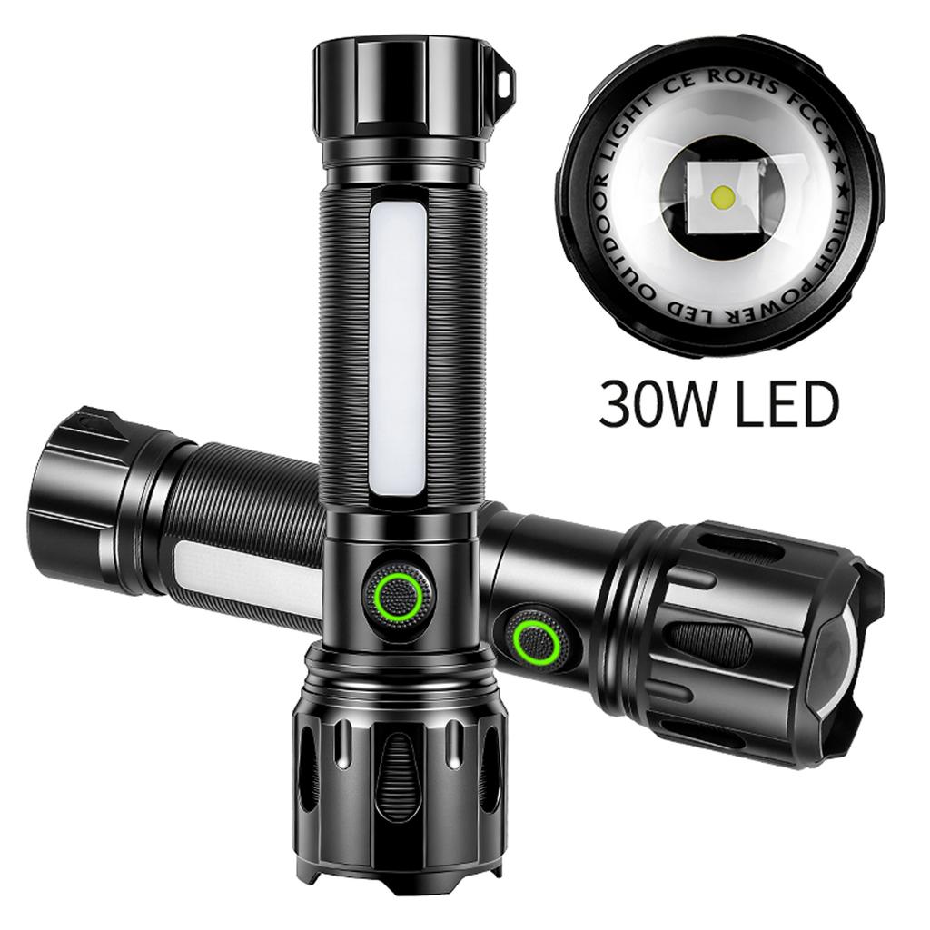 RGB Magnetic Pocket Light USB Rechargeable Aluminum Alloy Bright Flashlights Multi-Purpose for Outdoor Emergency Lighting