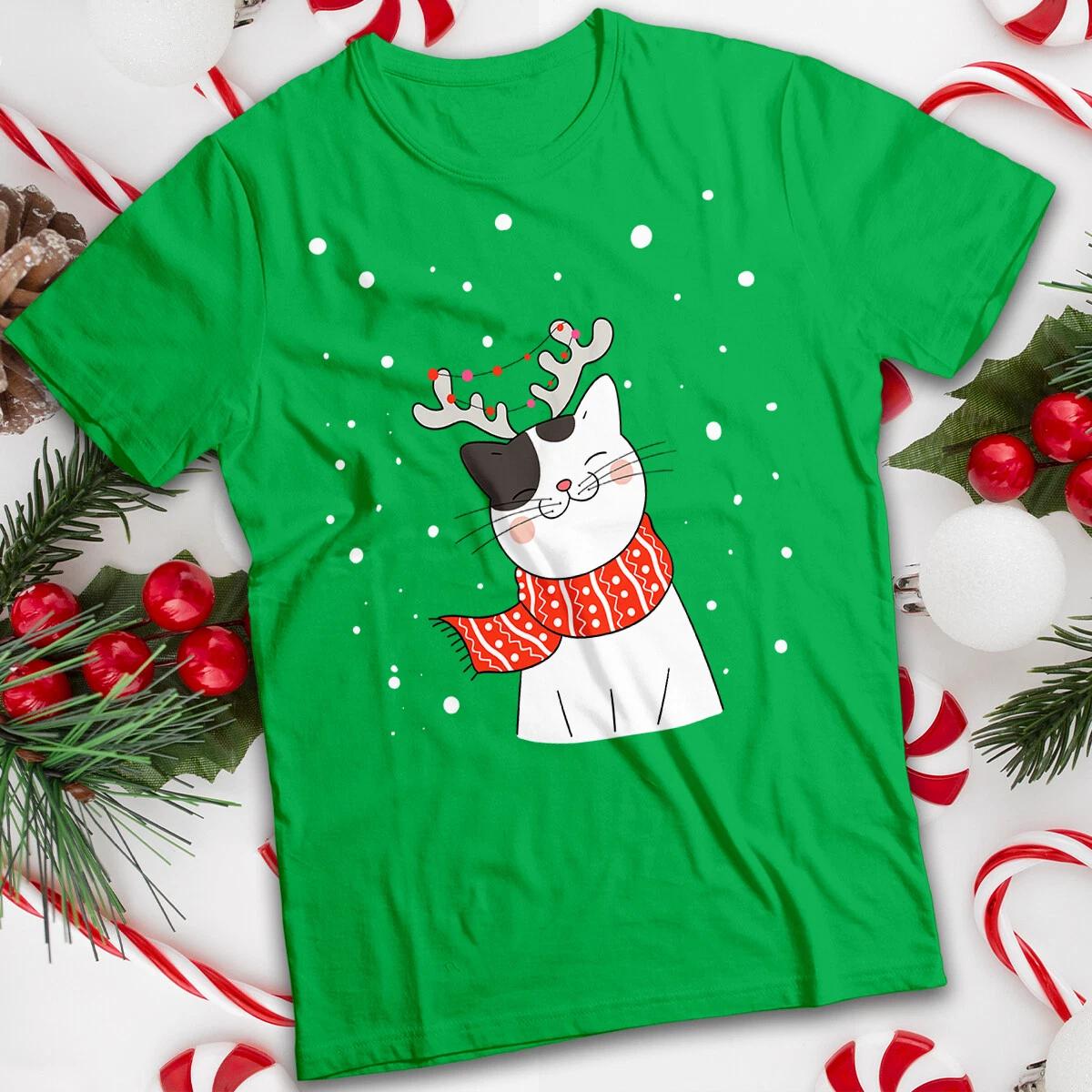 Mens and Womens Reindeer Christmas T-Shirt Tee #MC 4XL