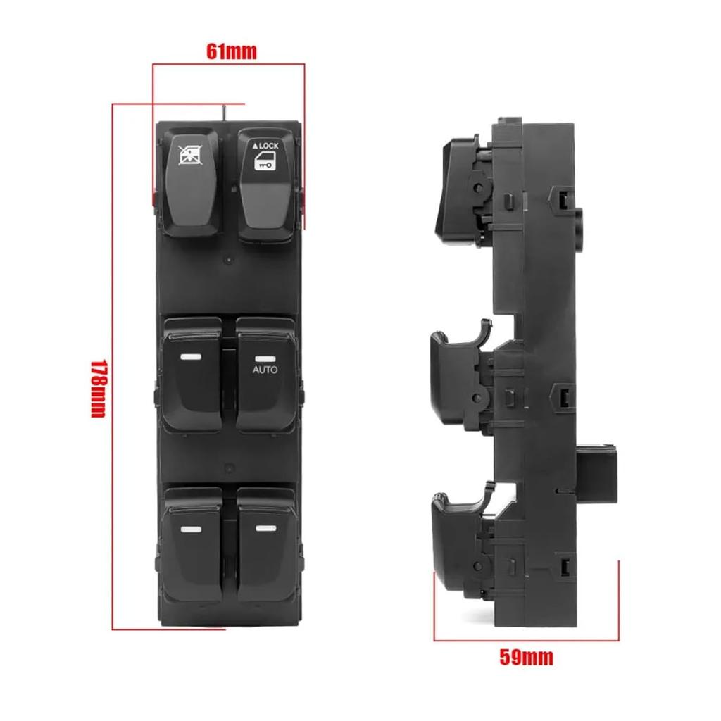 Front Right Driver Side Power Window Master Switch for Hyundai IX35 Tucson 2010 2011 2012 2013 2014 2015 2016 2017 93570-2S910