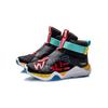 LiNing Youth  Shock Absorbing Breathable High Top Basketball Shoes Kids Sneakers Black Green YKBQ004-3