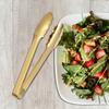 1pcs Champagne Golden Stainless Steel Serving Tongs, Easy Grip - Perfect for Buffet & Parties