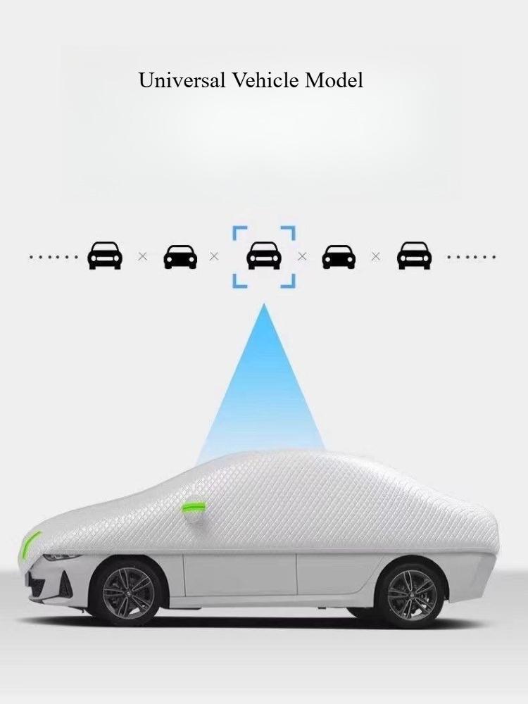 Nově vylepšený ochranný oblek na auto Plně zakrývající okna auta a kryt auta Zesílený materiál Efektivní kryt proti slunci, mrazu a izolace