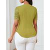 Women's Casual Summer/ Spring Printed Short-sleeved V-neck Blouse Shirt
