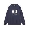 Unisex Oversized Cotton Crewneck Sweatshirt With Letter Dice Print Fall Youth Streetwear