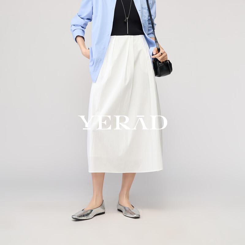 

Yalida Women s Pleated Relaxed A-Line Midi Skirt L