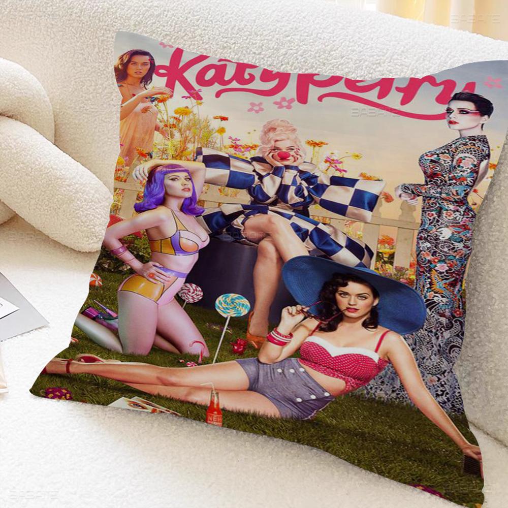 K-Katy Hot Singer P-Perry Cushion Cover Car Throw Pillow Case For Sofa Car Christmas Gift 40x40cm 45x45cm
