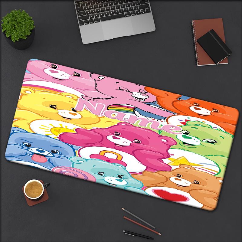 Custom Name Bear Theme Mouse Pad Non Slip Rubber Base Multifunctional Office Home Decor Perfect For Workspace Personalization