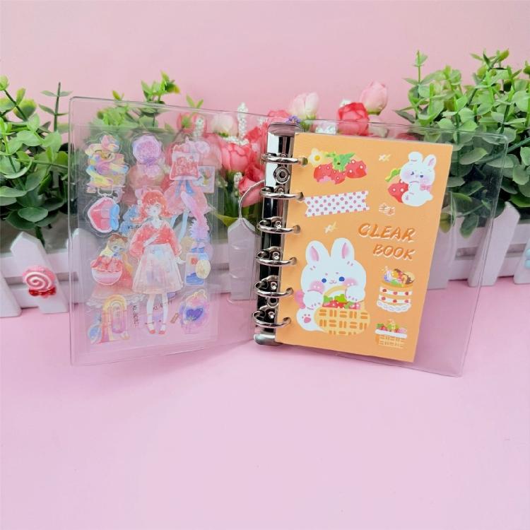 Creative Flip Top Sticker Book Anti Wrinkle Spirals Binding Stickers Collecting Book For Elementary Pupils Sticker Album